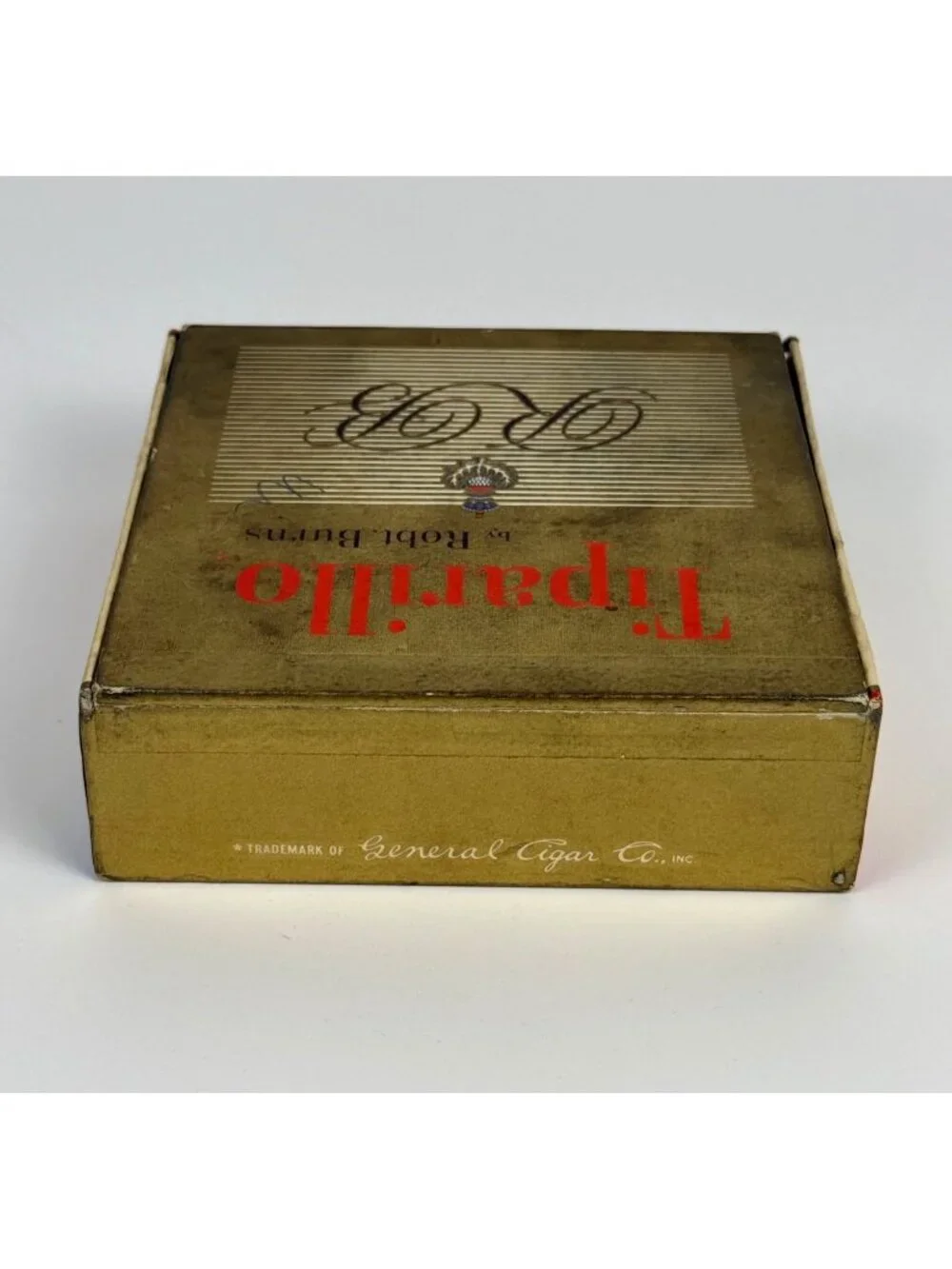 Vintage Tiparillo Cigar Box Square Cardboard Collectible Mid-Century